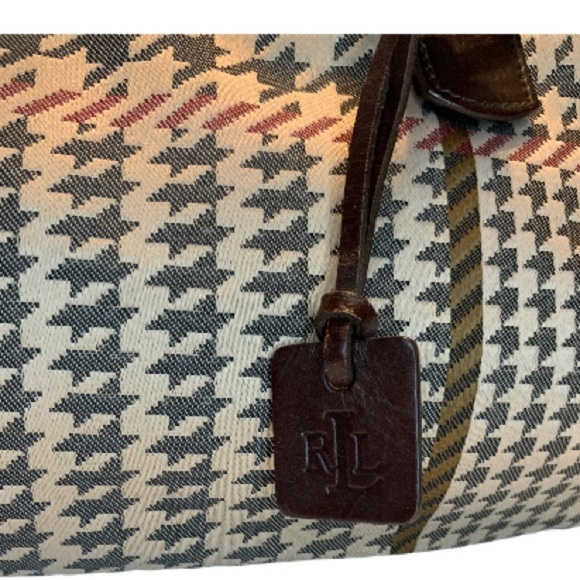 Ralph Lauren Houndstooth Cinch Tote Bag - Picture 3 of 12